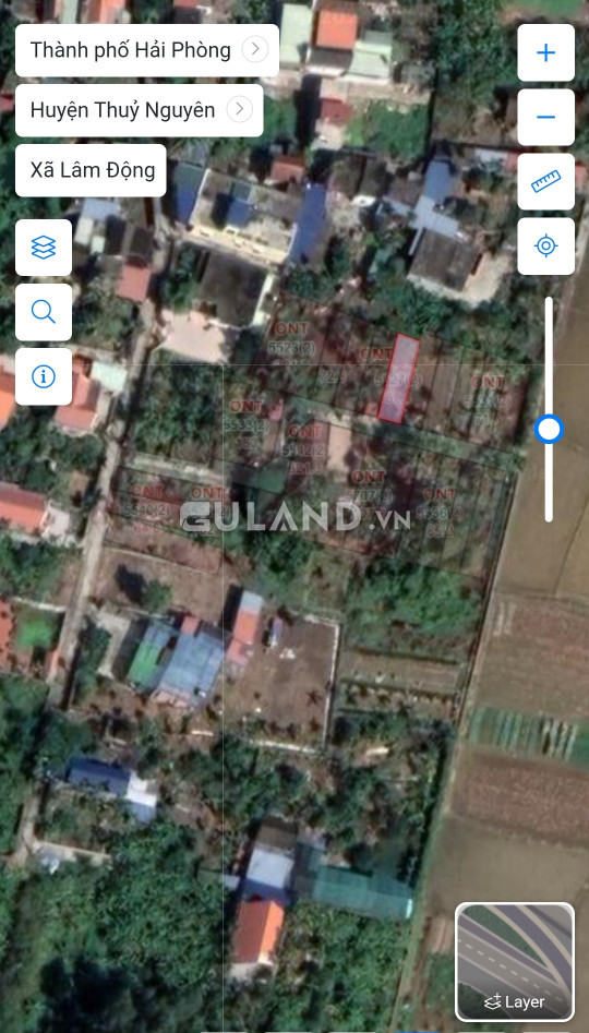 bán đất huyện thuỷ Nguyên, xã Lâm Động, 67m2, giá 900 triệu.
