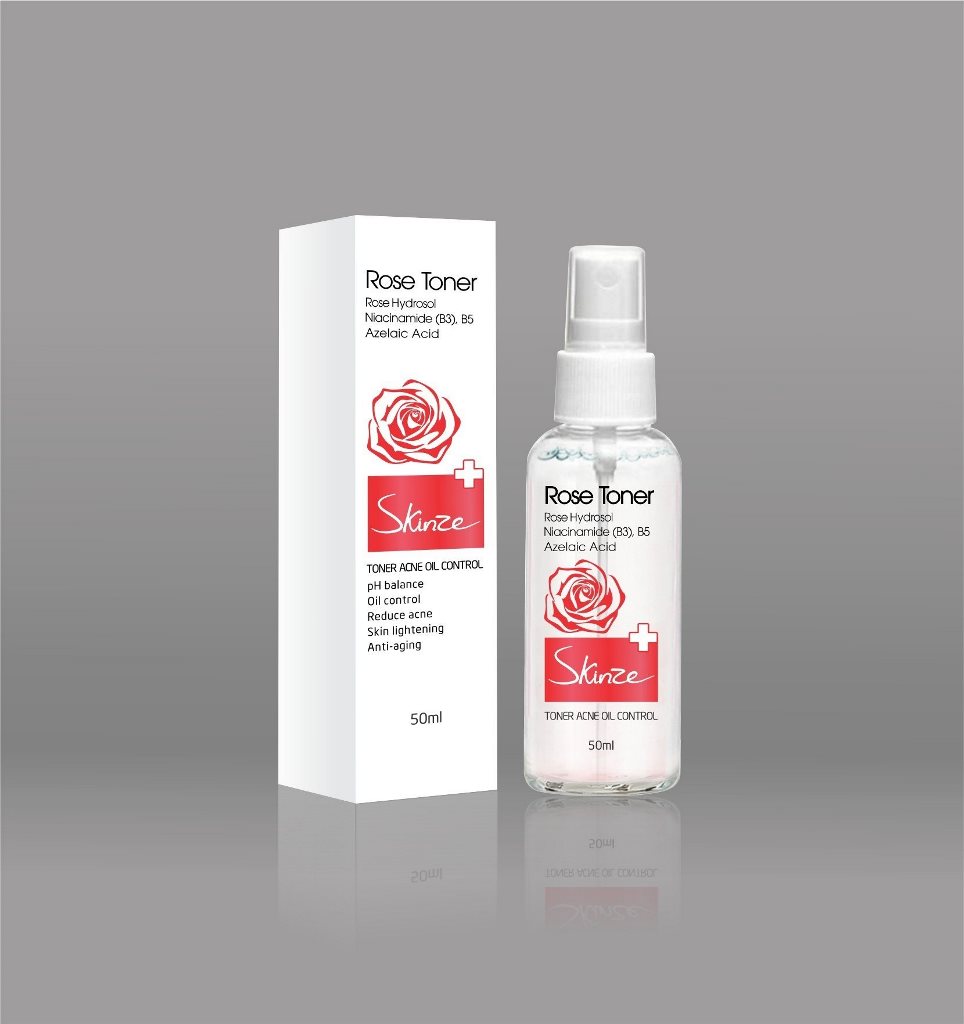 Nước hoa hồng Toner Skinze Acne Oil Control cho da dầu mụn Diếp cá Hoa hồng BHA Niacinamide Azelaic Acid Tetrahydro Curcumin